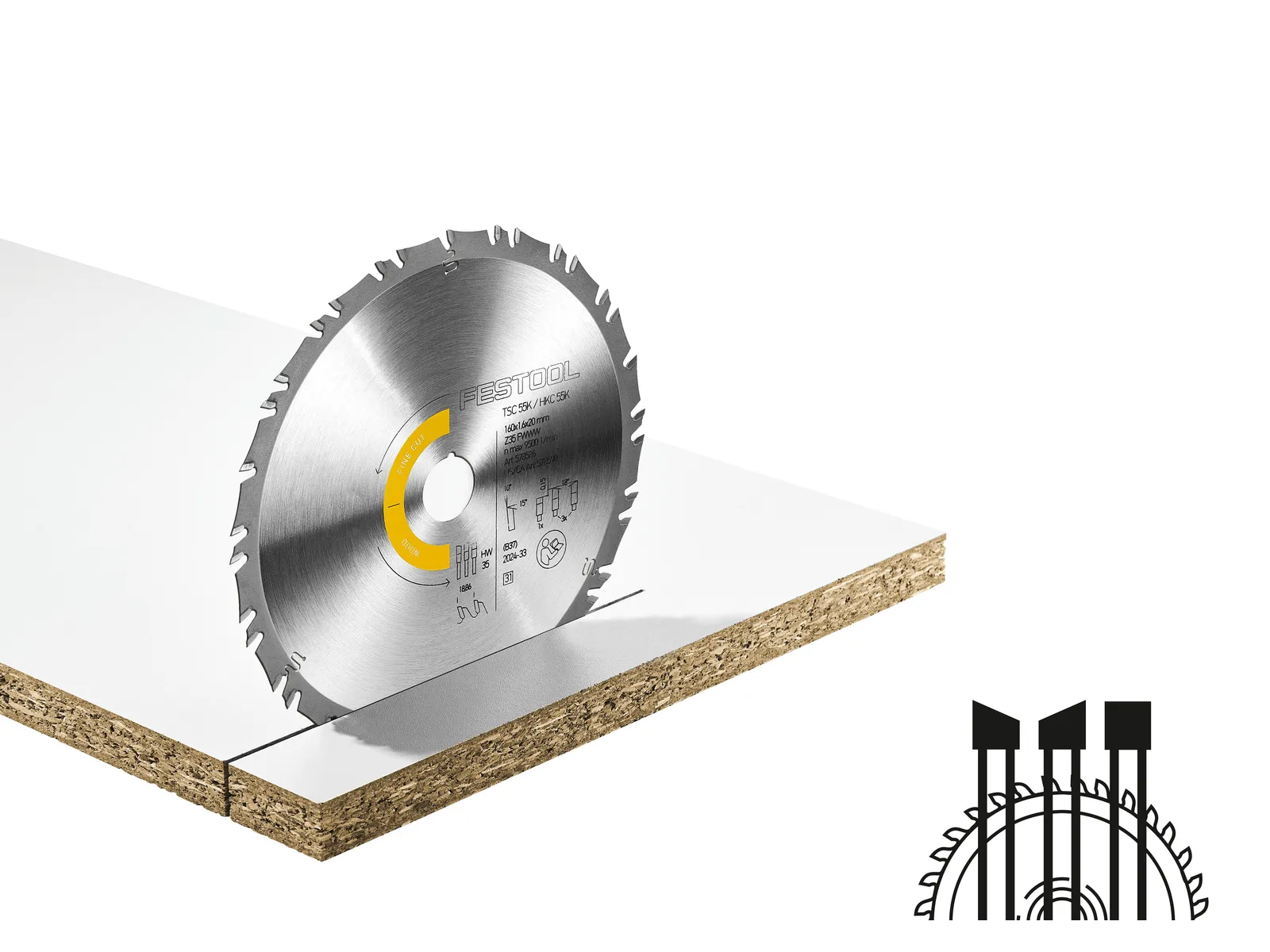 Pjovimo diskas HW 160x1,6x20 FWWW35 WOOD FINE CUT