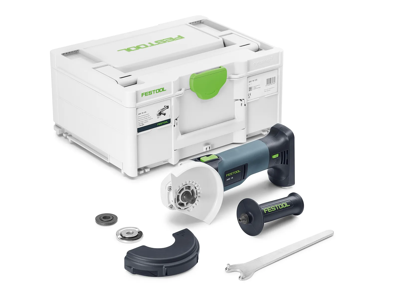Akumuliatorinis kampinis šlifuoklis FESTOOL AGC 18-125 EB-Basic